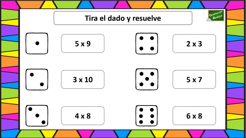 El Juego De Las Tablas De Multiplicar Tira El Dado Y Resuelve