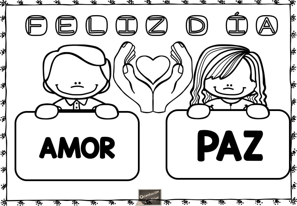 BONITOS CARTELES PARA COLOREAR DÍA DEL AMOR Y LA AMISTAD