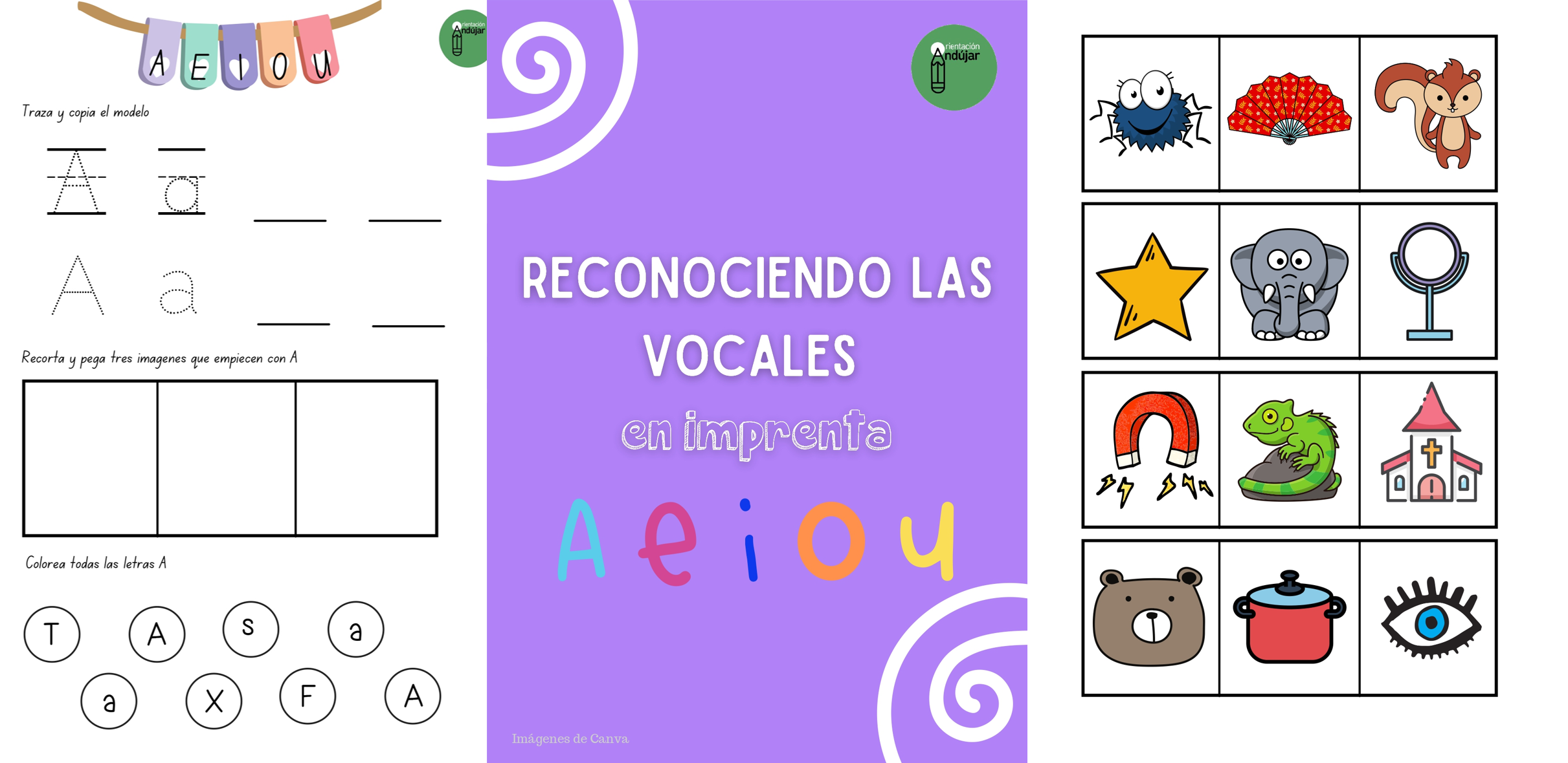 Reconociendo Las Vocales En Imprenta