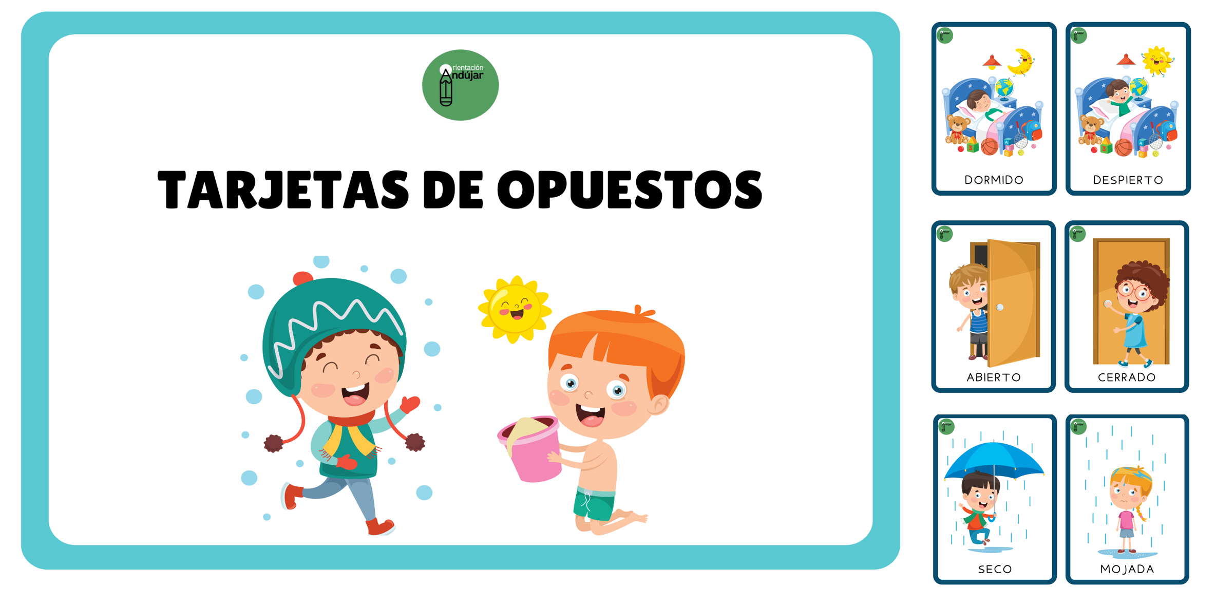 Tarjetas Ilustrativas Para Aprender Opuestos