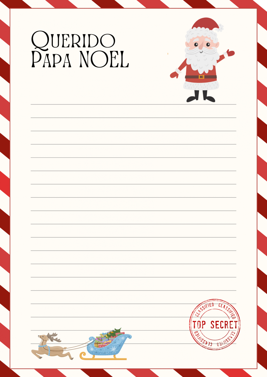 Bonitas cartas a papá Noel listas para descargar imprimir Orientacion