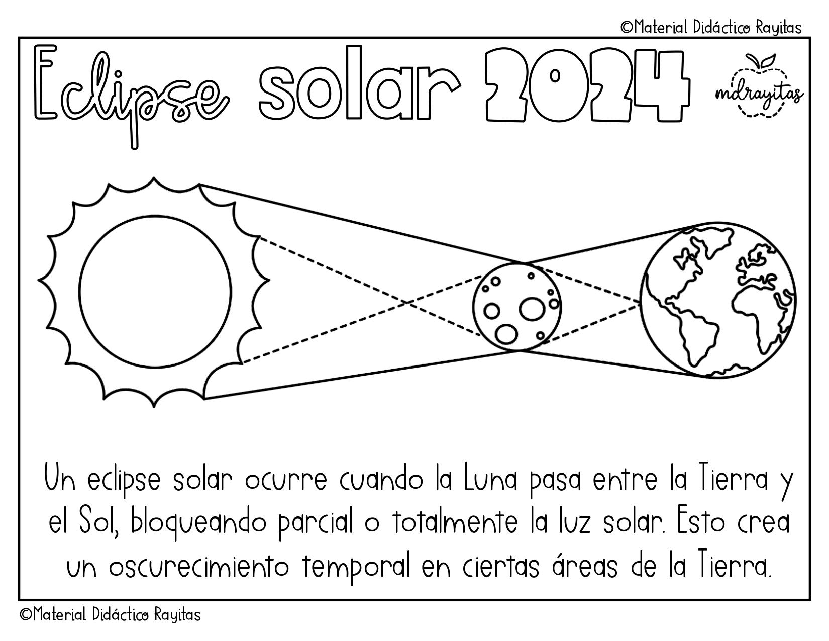 Actividades VARIADAS Primaria Eclipse Solar 2024 Orientacion Andujar