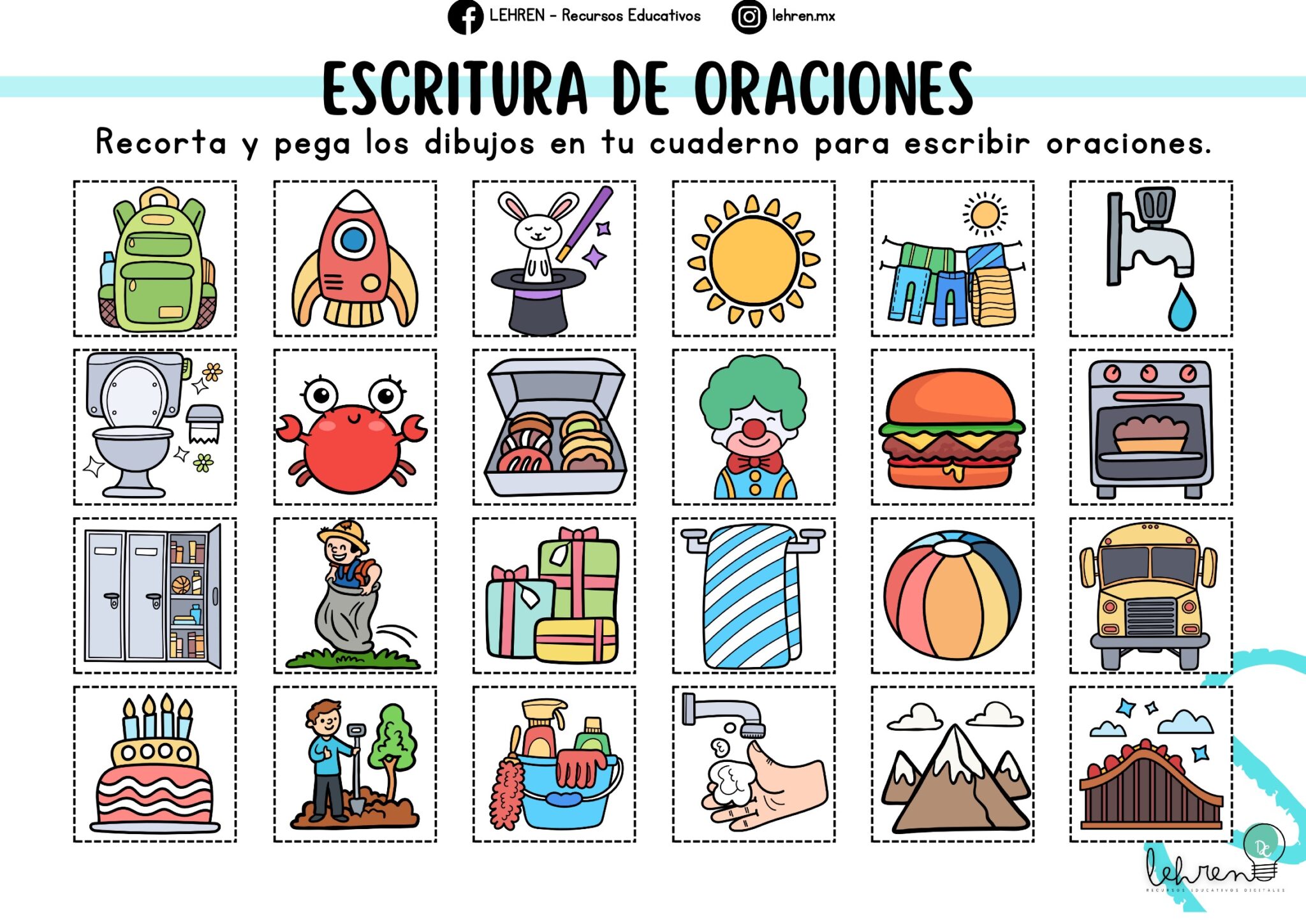 Fichas Para Trabajar La Escritura De Oraciones