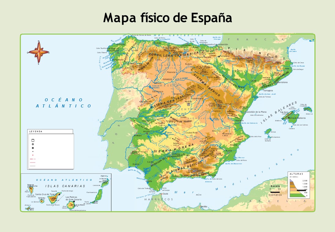 Mapas F Sico Y Pol Tico De Espa A Mapas Mudos Para Usar En Tus Clases